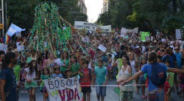 Masiva y diversa marcha en defensa del bosque nativo