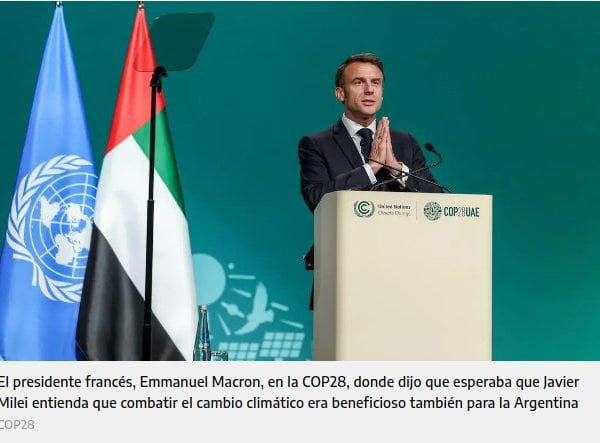 Obligado por la presión internacional, Milei manda a una representante a la cumbre de cambio climático